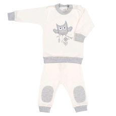 NEW BABY 2-részes baba együttes New Baby Owl bézs