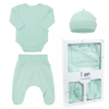 NEW BABY 3-részes baba együttes újszülötteknek New Baby I AM menta