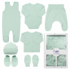 NEW BABY 7-részes baba együttes újszülötteknek New Baby I AM menta