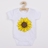 NEW BABY Baba body nyomtatással New Baby Sunflower - rövid ujjú