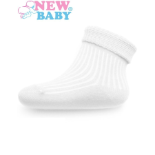 NEW BABY Baba csíkos zokni New Baby fehér babazokni, harisnya