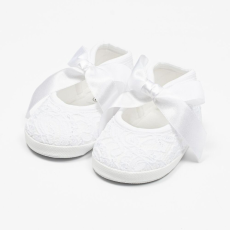 NEW BABY Baba csipke cipő New Baby fehér 12-18 h