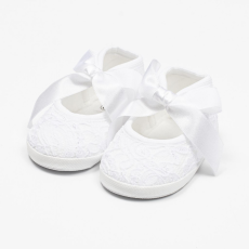 NEW BABY Baba csipke cipő New Baby fehér 12-18 h