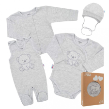 NEW BABY Baba együttes New Baby Sweet Bear szürke babaruha szett