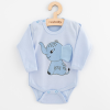 NEW BABY Baba hosszú ujjú body New Baby Happy Elephant blue