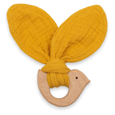 NEW BABY Baba rágóka madárral New Baby Bird mustard rágóka
