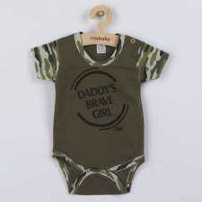 NEW BABY Baba rövid ujjú body New Baby Army girl kombidressz, body