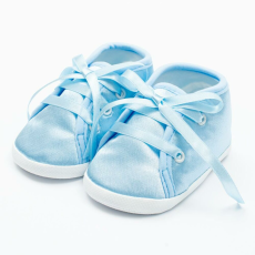 NEW BABY Baba szatén cipő New Baby kék 3-6 h