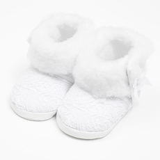 NEW BABY Baba téli csipke csizma New Baby 3-6 h fehér