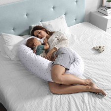  New Baby C alakú univerzális szoptatós párna, nyuszi mintás kismama párna