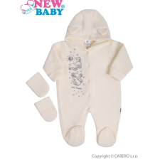 NEW BABY Fleece kezeslábas New Baby Barátok krémszínű babakabát, overál, bundazsák