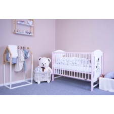 NEW BABY Gyerek kiságy New Baby ELSA standard Zebra fehér-rózsaszín kiságy, babaágy
