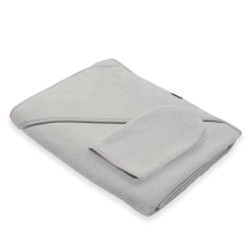 NEW BABY Gyermek frottír törölköző és kapucnival New Baby BASIC 100x100 szürke babatörülköző, kifogó