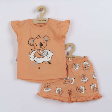 NEW BABY Gyermek nyári pizsama New Baby Dream lazacszín
