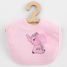 NEW BABY Gyermek pamut előke New Baby Happy Elephant pink előke