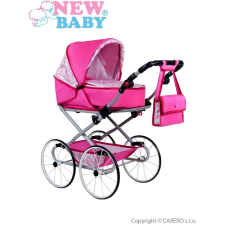 NEW BABY Gyermek Retro babakocsi babáknak 2az1-ben New Baby Natálka rózsaszín baba