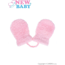 NEW BABY Gyermek téli kesztyű New Baby kötéllel világos rózsaszín gyerek kesztyű