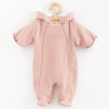 NEW BABY Kezeslábas kapucnival New Baby Frosty pink