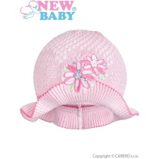 NEW BABY Kötött kalap New Baby rózsaszín - rózsaszín babasapka, sál
