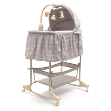 NEW BABY Multifunkcionális baba bölcső kiságy New Baby - Csillag szürke kiságy, babaágy