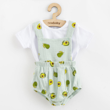 NEW BABY Muslin babakészlet Rövidnadrág és Póló New Baby Avocado babaruha szett
