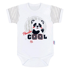 NEW BABY | New Baby Panda | Baba rövid ujjú body New Baby Panda | Szürke | 86 (12-18 m) kombidressz, body