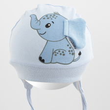 NEW BABY Pamut baba sapka New Baby Happy Elephant blue babasapka, sál