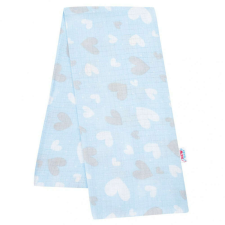 NEW BABY Pamut pelenka nyomtatott mintával New Baby kék szívecskék mosható pelenka