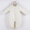 NEW BABY Téli kezeslábas kapucnival és fülekkel New Baby Pumi cream - 68 (4-6 h)