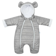 NEW BABY Téli kezeslábas kapucnival és fülekkel New Baby Pumi grey overál