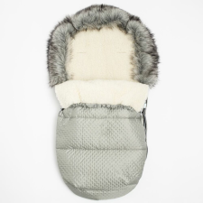 NEW BABY Téli lábzsák New Baby Lux Wool szürke babakabát, overál, bundazsák