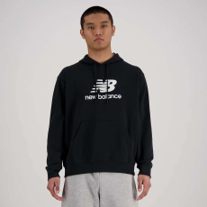 New Balance stacked logo french terry hoodie pulóver férfi fekete xxl