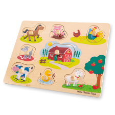  New Classic Toys Fa Farm Puzzle, 9 db puzzle, kirakós