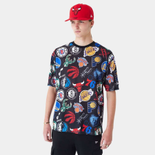 New Era nba all over print oversized póló férfi fekete s férfi póló