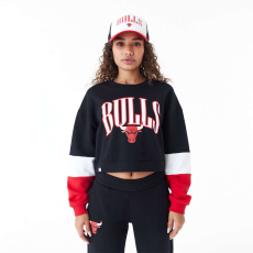 New Era nba colour block chicago bulls crop pulóver női fekete s