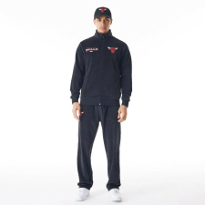 New Era NBA Lifestyle Velour Chicago Bulls Full Zip pulóver Unisex Fekete M férfi pulóver, kardigán
