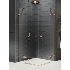 New Trendy Avexa Copper Brushed zuhanykabin 110x90 cm négyszögletes réz csiszolt/átlátszó üveg EXK-3673 kád, zuhanykabin