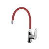 Newarc DOMINO álló mosogatócsaptelep króm - PIROS flexibilis kifolyócsővel