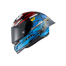 Nexx X.R3R Glitch Racer zárt motoros bukósisak kék-piros bukósisak