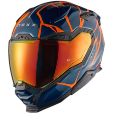 Nexx X.WST3 B-Side zárt motoros bukósisak kék-narancssárga bukósisak