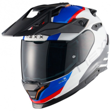 Nexx Y.TRAVL Quest enduro motoros bukósisak fehér-kék-piros bukósisak