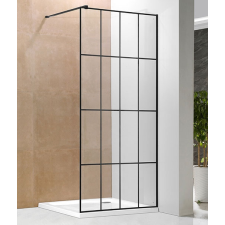  Niagara Wellness FRIDA black walk-in 90x190cm zuhanyfal kád, zuhanykabin