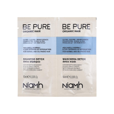 Niamh Niamh Be Pure Detox sampon + pakolás zsíros hajra, 2x10 ml sampon