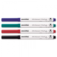 Niceday kerek vékony hegyű 4db-os vegyes színű táblamarker készlet 5324818 filctoll, marker