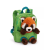 NICI : Hátizsák vörös panda plüssfigurával, zöld - 21 x 26 cm