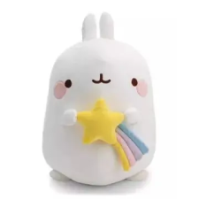 NICI : Molang, a nyuszi csillaggal plüssfigura - 16 x 11 cm plüssfigura