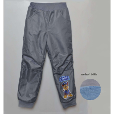 Nickelodeon Mancs őrjárat bélelt vízlepergetős nadrág puha wellsoft bélés szürke 5-6 év (116 cm)