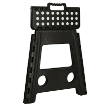 Nie Csúszásgátló összecsukható zsámoly - Magas, 39 cm, fekete kerti bútor