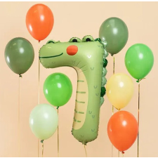 Nie Fólia születésnapi léggömb "7" - Krokodil 56x85 cm party kellék