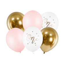 Nie Léggömbök 30 cm, egy, pasztell halvány rózsaszín (1 db / 6 db) party kellék